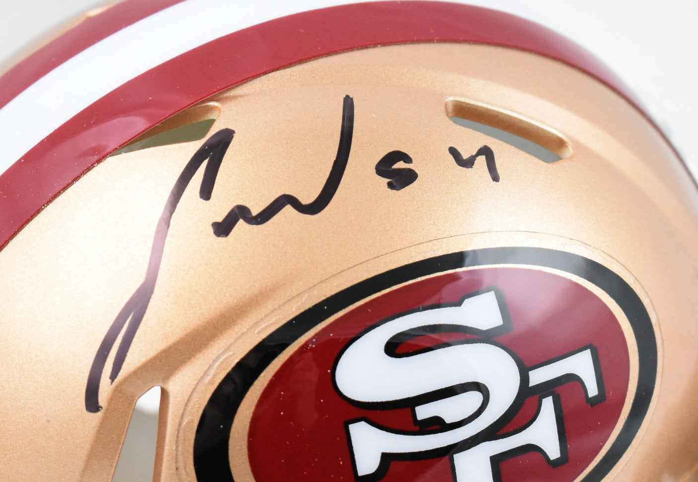 Fred Warner Autographed San Francisco 49ers Speed Mini Helmet - Beckett W Holo
