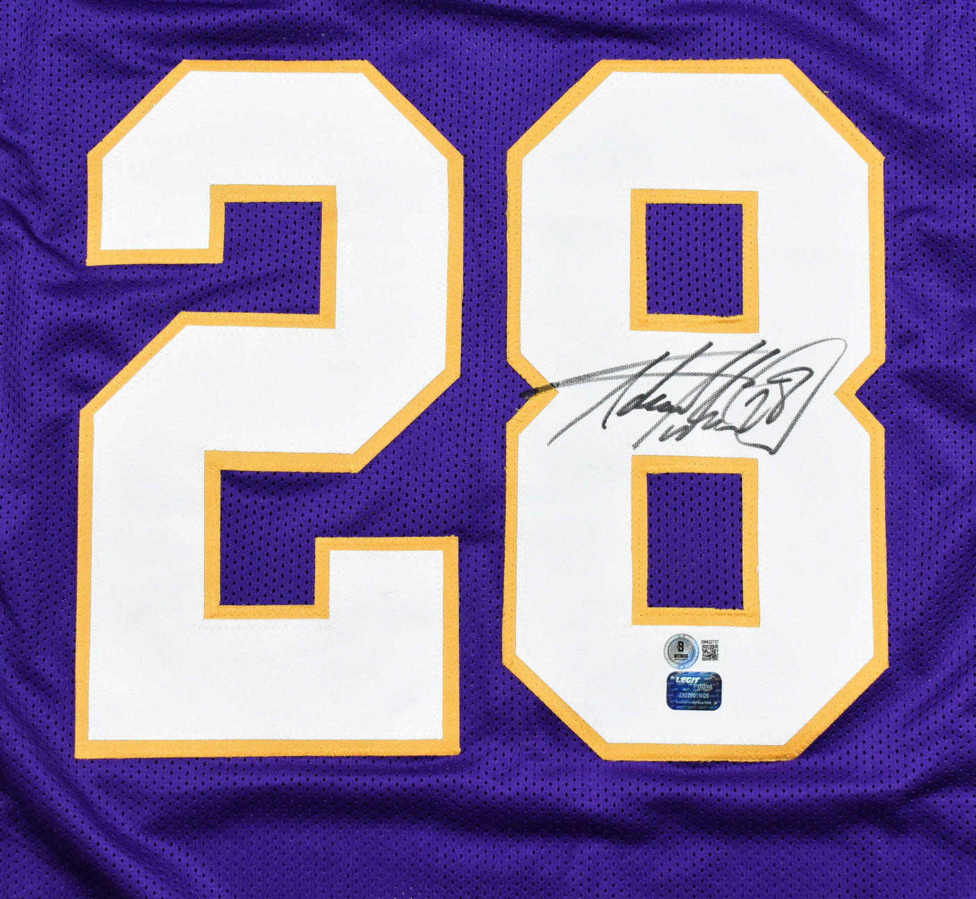 Adrian Peterson Autographed Purple Pro Style Jersey - Beckett W Hologram *8