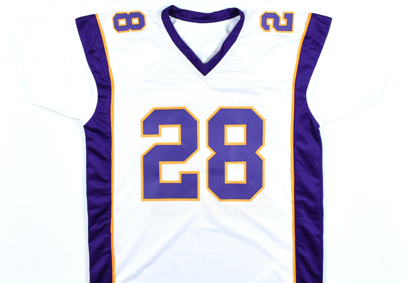 Adrian Peterson Autographed White Pro Style Jersey - Beckett W Hologram *8