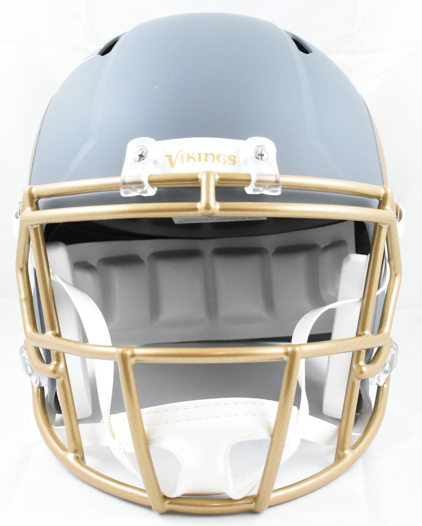 Adrian Peterson Autographed Vikings F/S Slate Speed Helmet - Beckett W Hologram