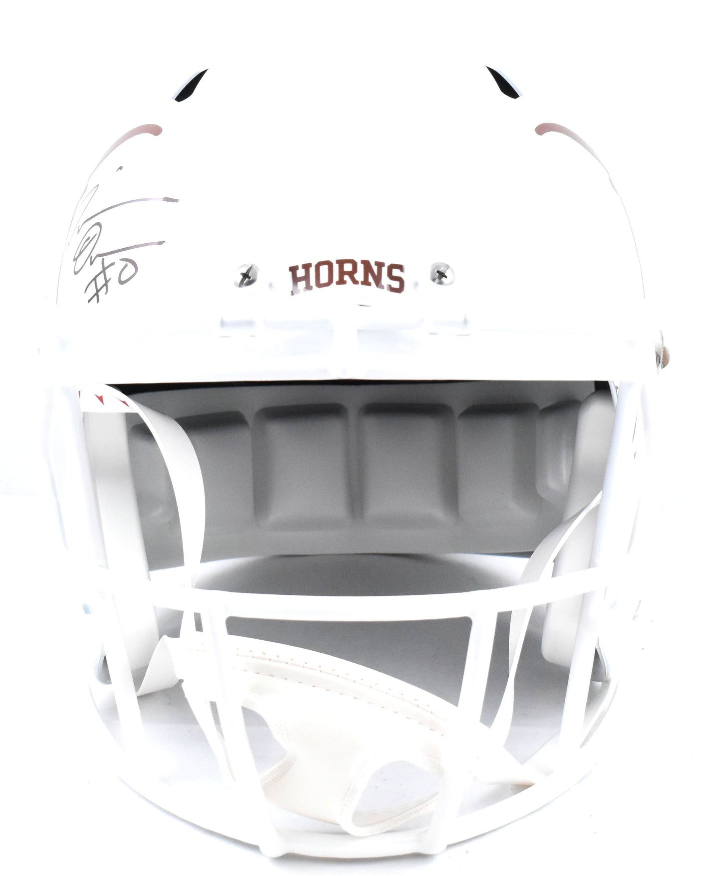 DeMarvion Overshown Autographed Texas F/S Speed Helmet - Beckett W Hologram