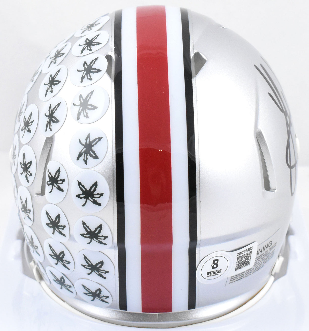 Jack Sawyer Autographed Ohio State Buckeyes Speed Mini Helmet - Beckett W Holo