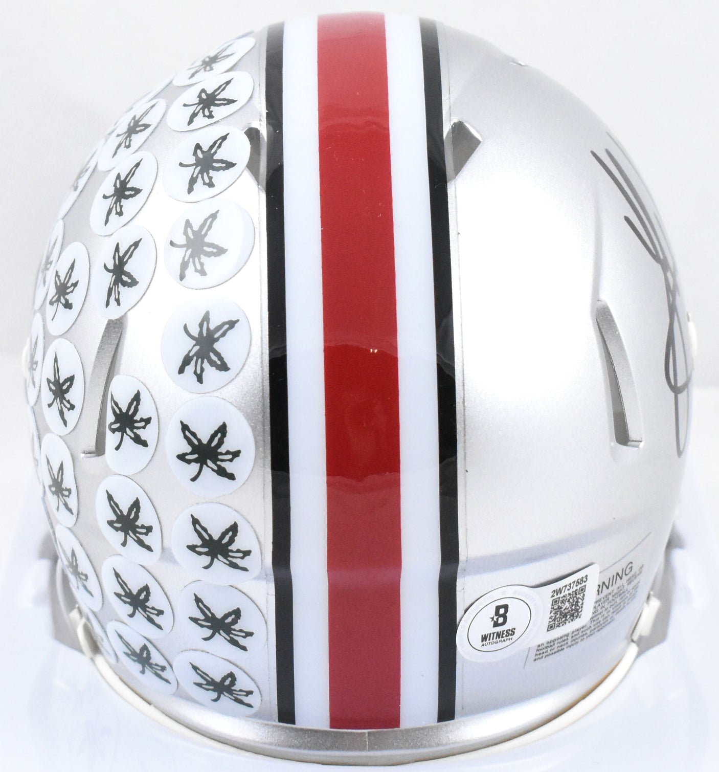 Jack Sawyer Autographed Ohio State Buckeyes Speed Mini Helmet - Beckett W Holo