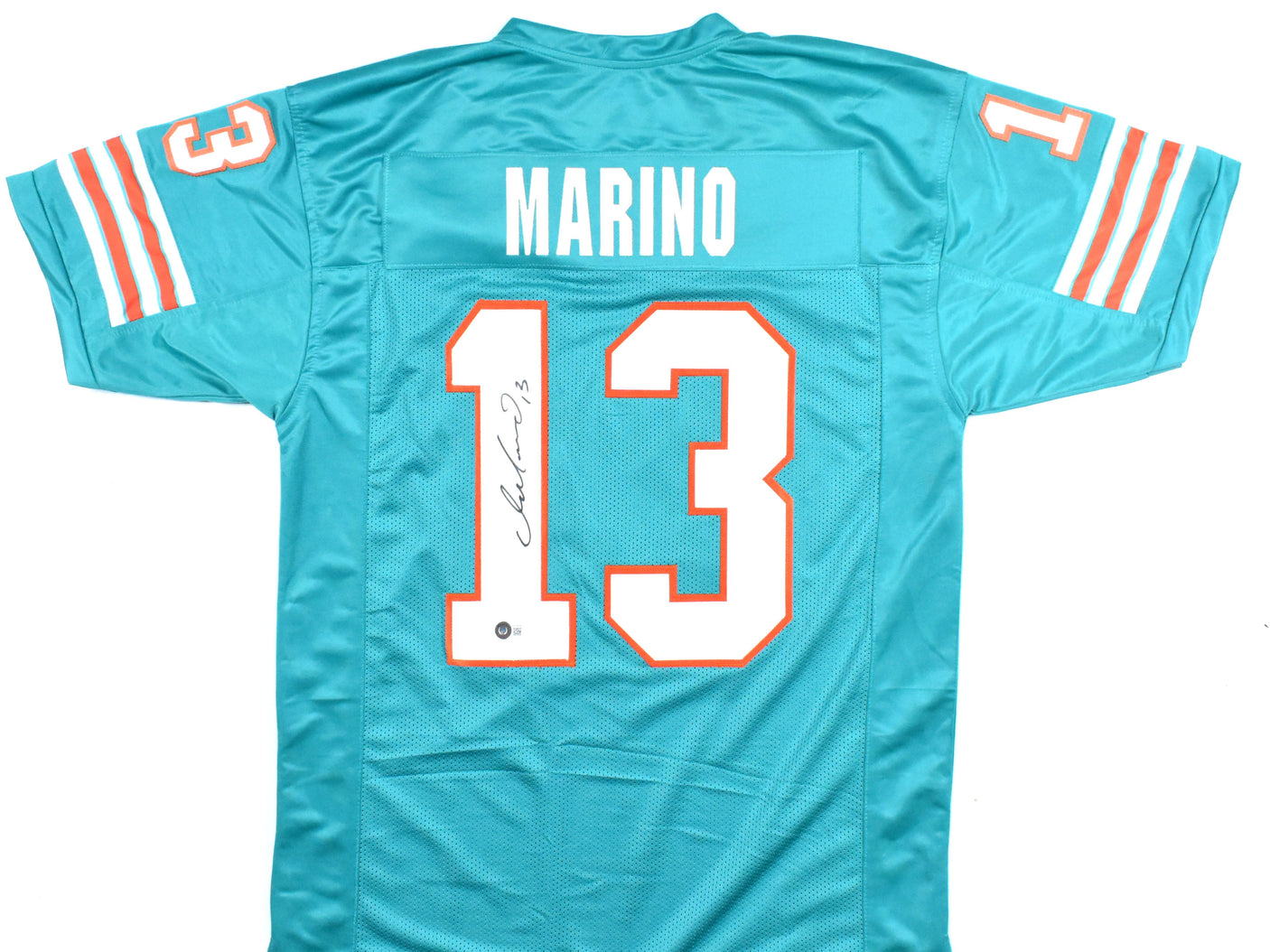 Dan Marino Autographed Teal Pro Style Jersey - Beckett Hologram *Black