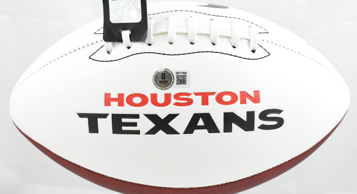 Nico Collins Autographed Houston Texans Logo Football - Beckett W Hologram