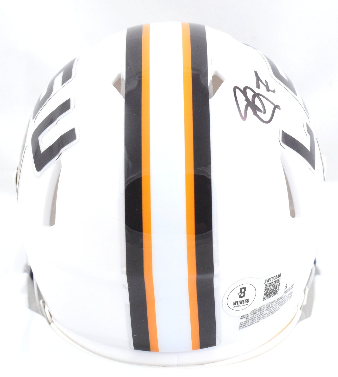 Patrick Peterson Signed LSU Tigers White Speed Mini Helmet - Beckett W Hologram