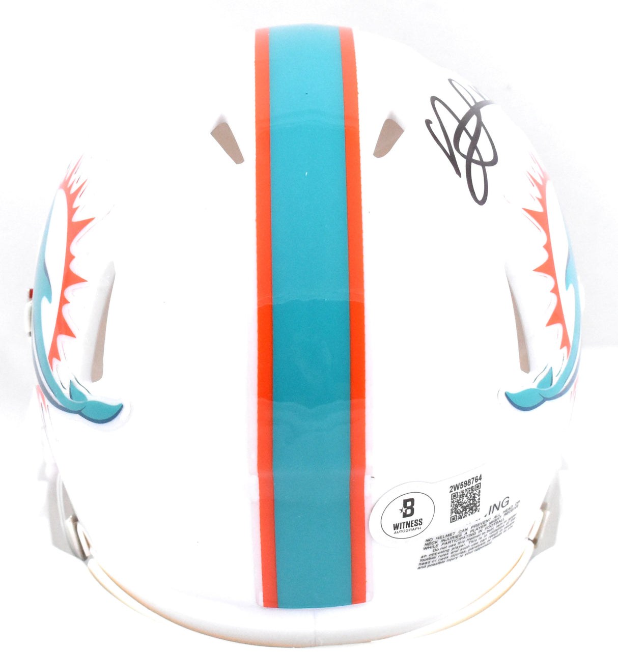 Jonnu Smith Autographed Miami Dolphins Speed Mini Helmet - Beckett W Hologram