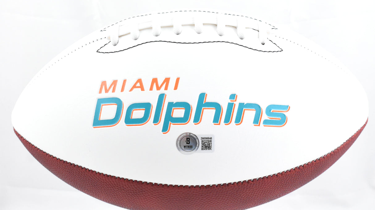 Jonnu Smith Autographed Miami Dolphins Logo Football - Beckett W Hologram *Black
