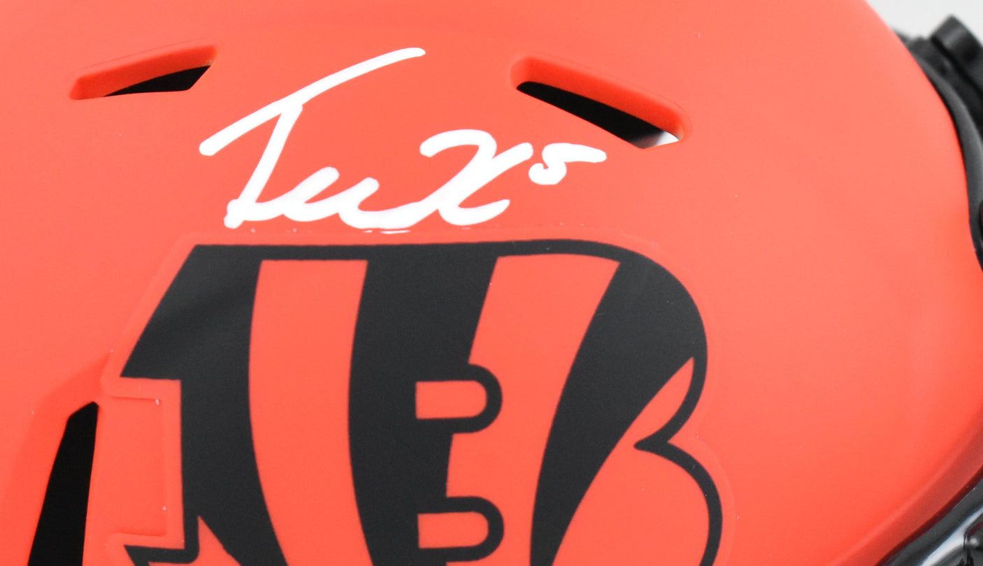 Tee Higgins Autographed Bengals Rave Speed Mini Helmet - Beckett W Hologram