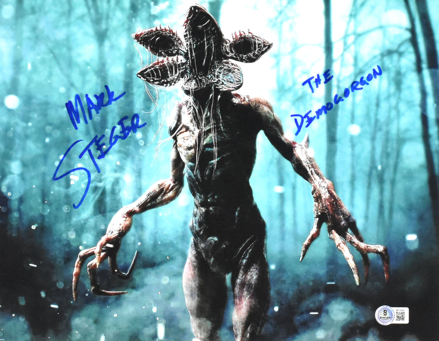 Mark Steger Autographed 11x14 Stranger Things Demogorgon Photo Beckett Hologram