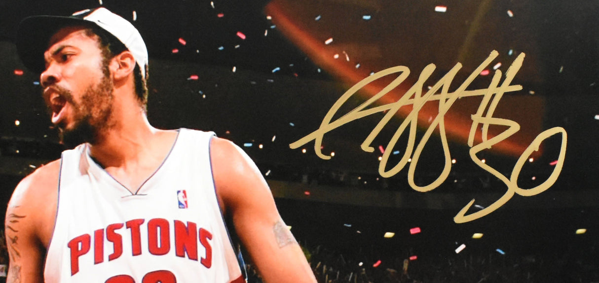 Rasheed Wallace Autographed Detroit Pistons 16x20 Photo - Beckett W Hologram