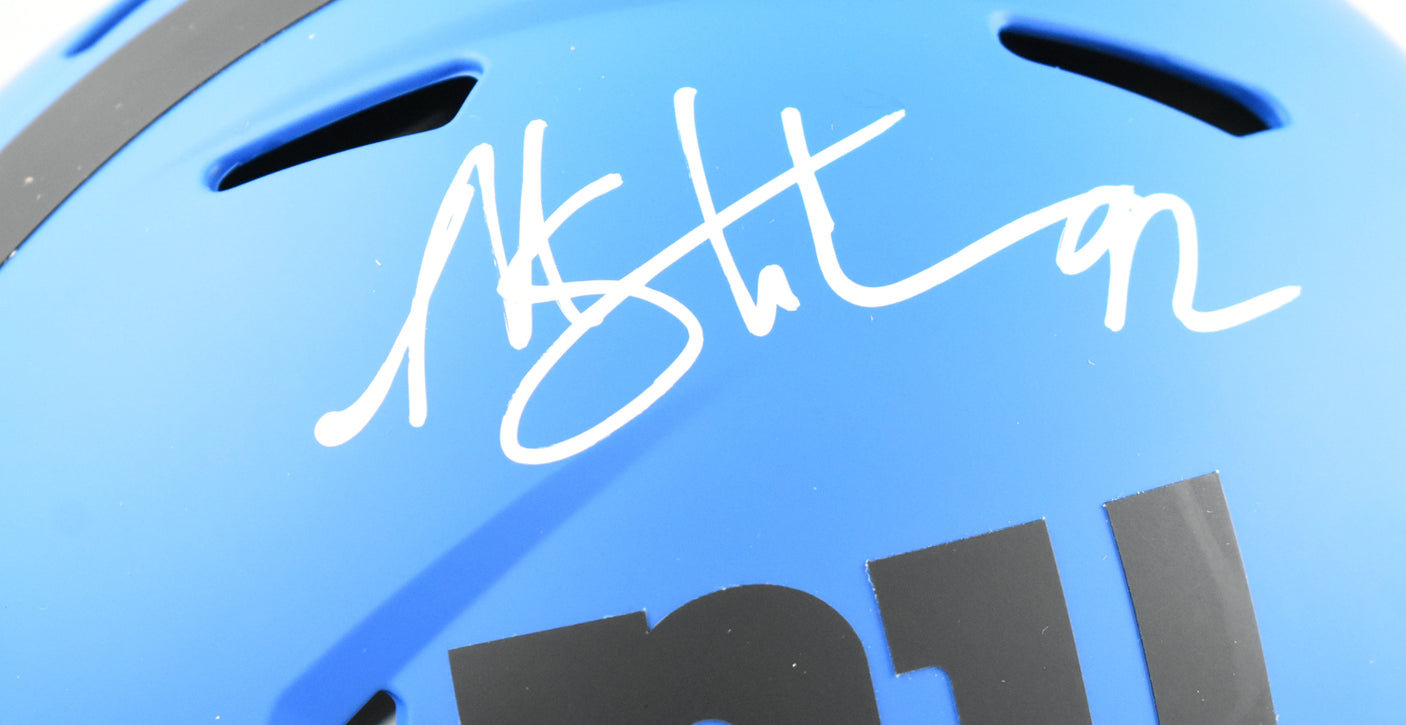 Michael Strahan Autographed Giants F/S Rave Speed Authentic Helmet BeckettW Holo