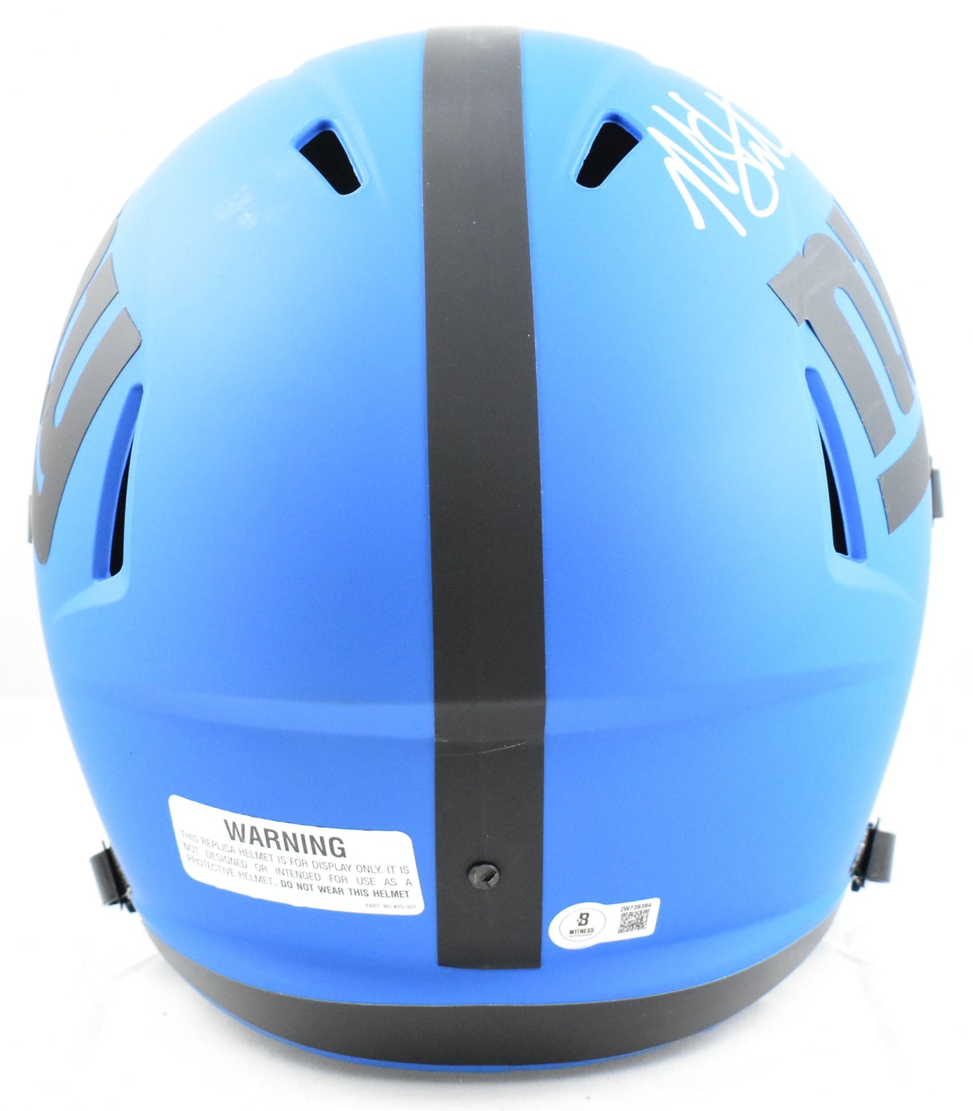 Michael Strahan Autographed Giants F/S Rave Speed Helmet - Beckett W Hologram