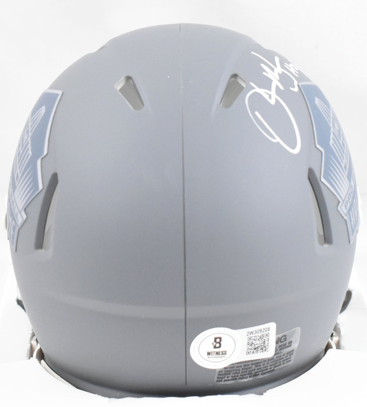 Derrick Brooks Autographed NFL Slate Speed Mini Helmet HOF - Beckett W Hologram