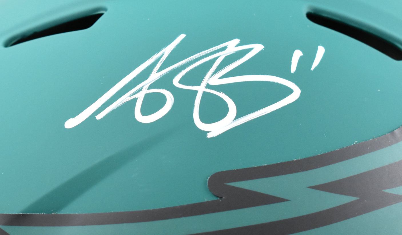 A.J. Brown Autographed Eagles F/S Rave Speed Authentic Helmet Beckett W Hologram