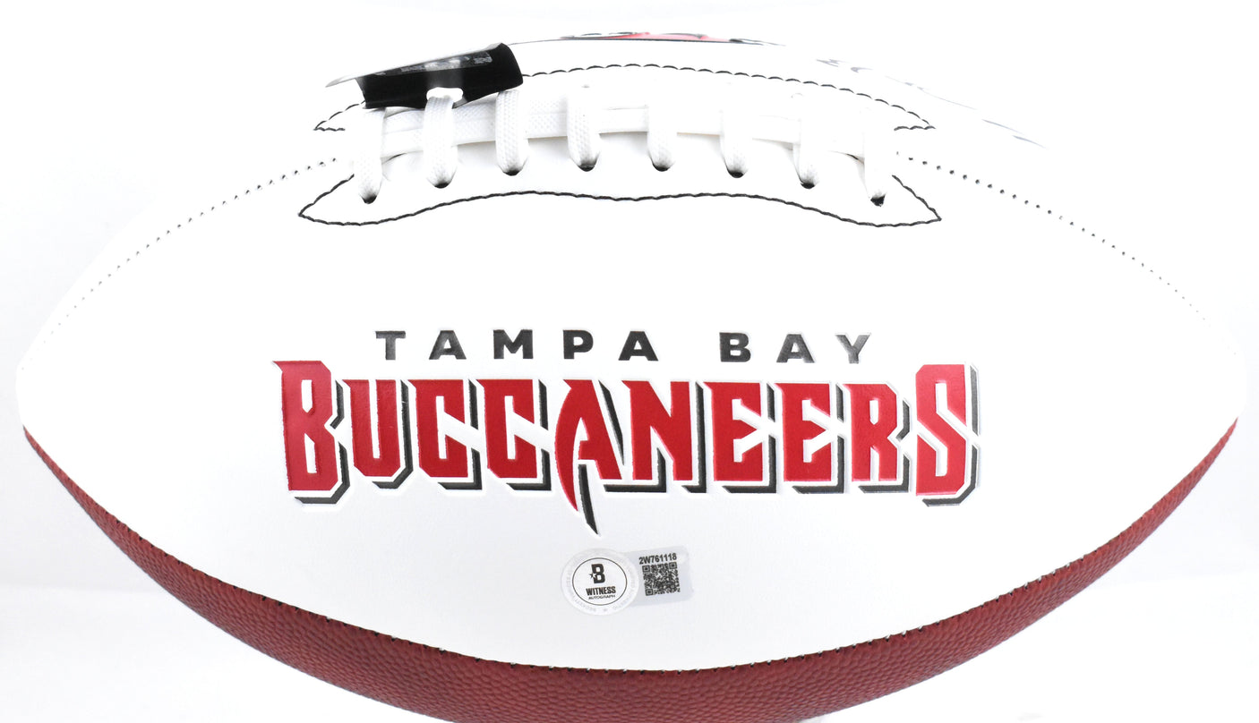 Mike Evans Autographed Tampa Bay Buccaneers Logo Football Beckett W Hologram