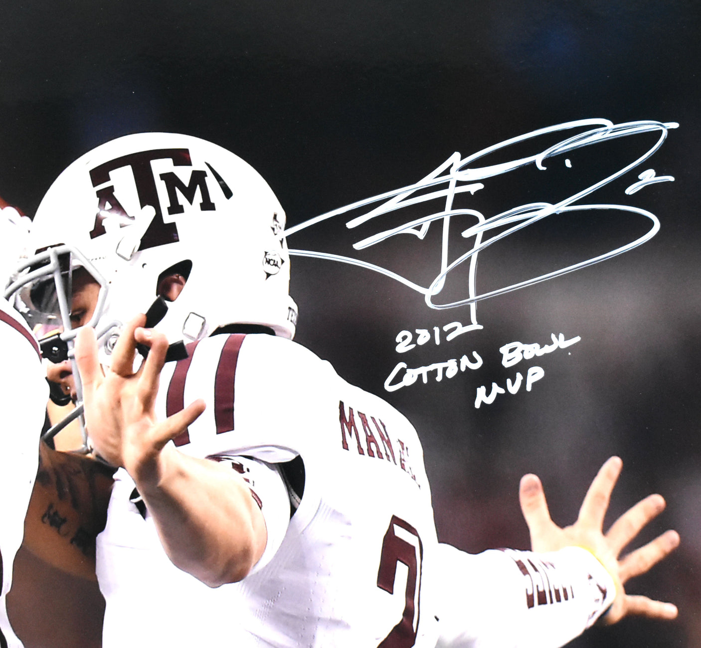 Mike Evans Johnny Manziel Signed Aggies 16x20 Celebration Photo Beckett W Holo