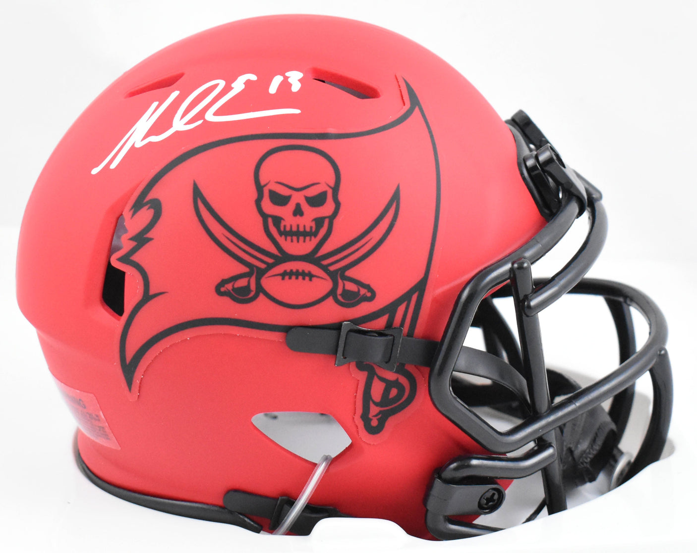 Mike Evans Autographed Buccaneers Rave Speed Mini Helmet - Beckett W Hologram