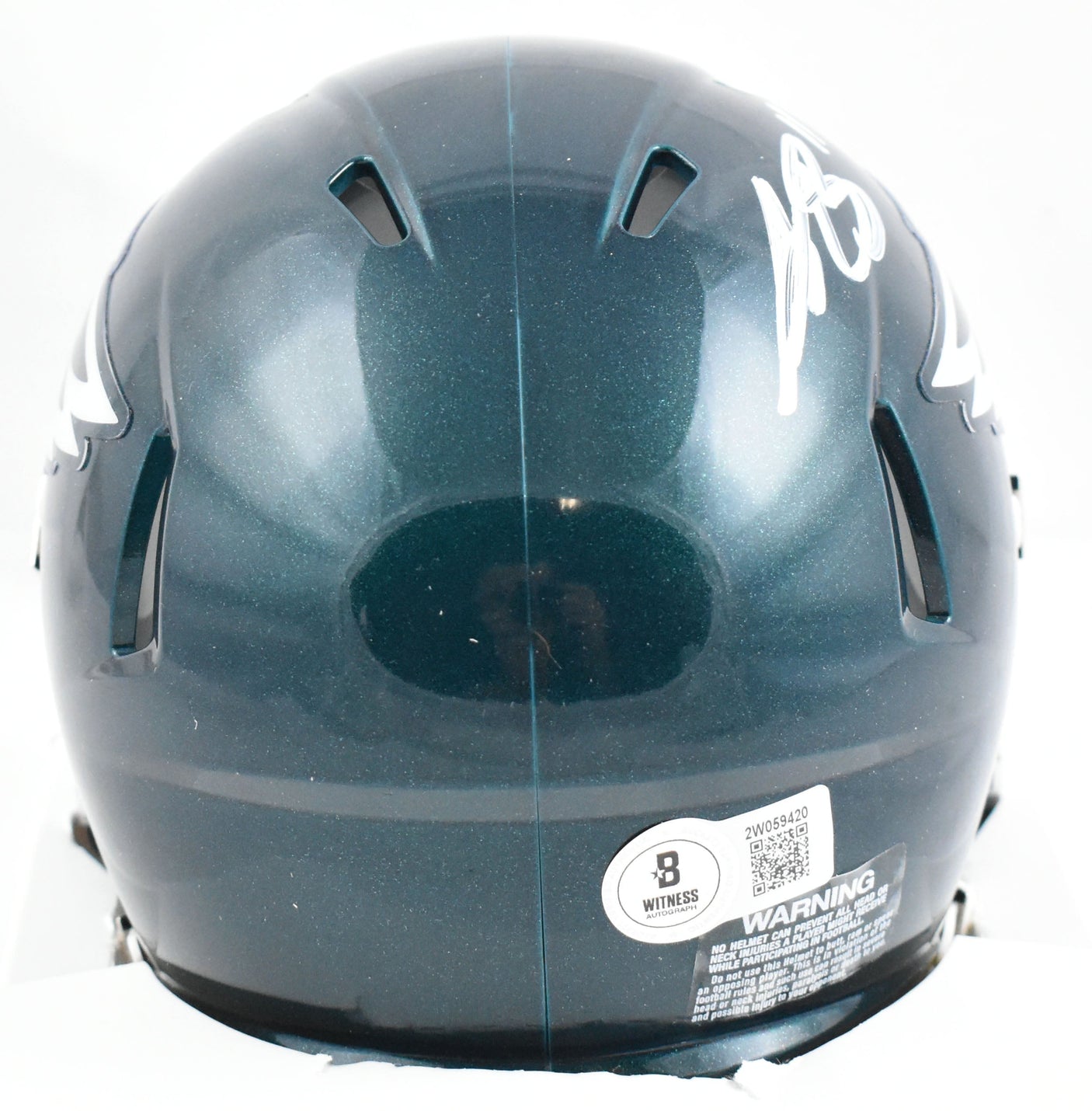 A.J. Brown Signed Philadelphia Eagles Speed Mini Helmet Beckett W Holo *White