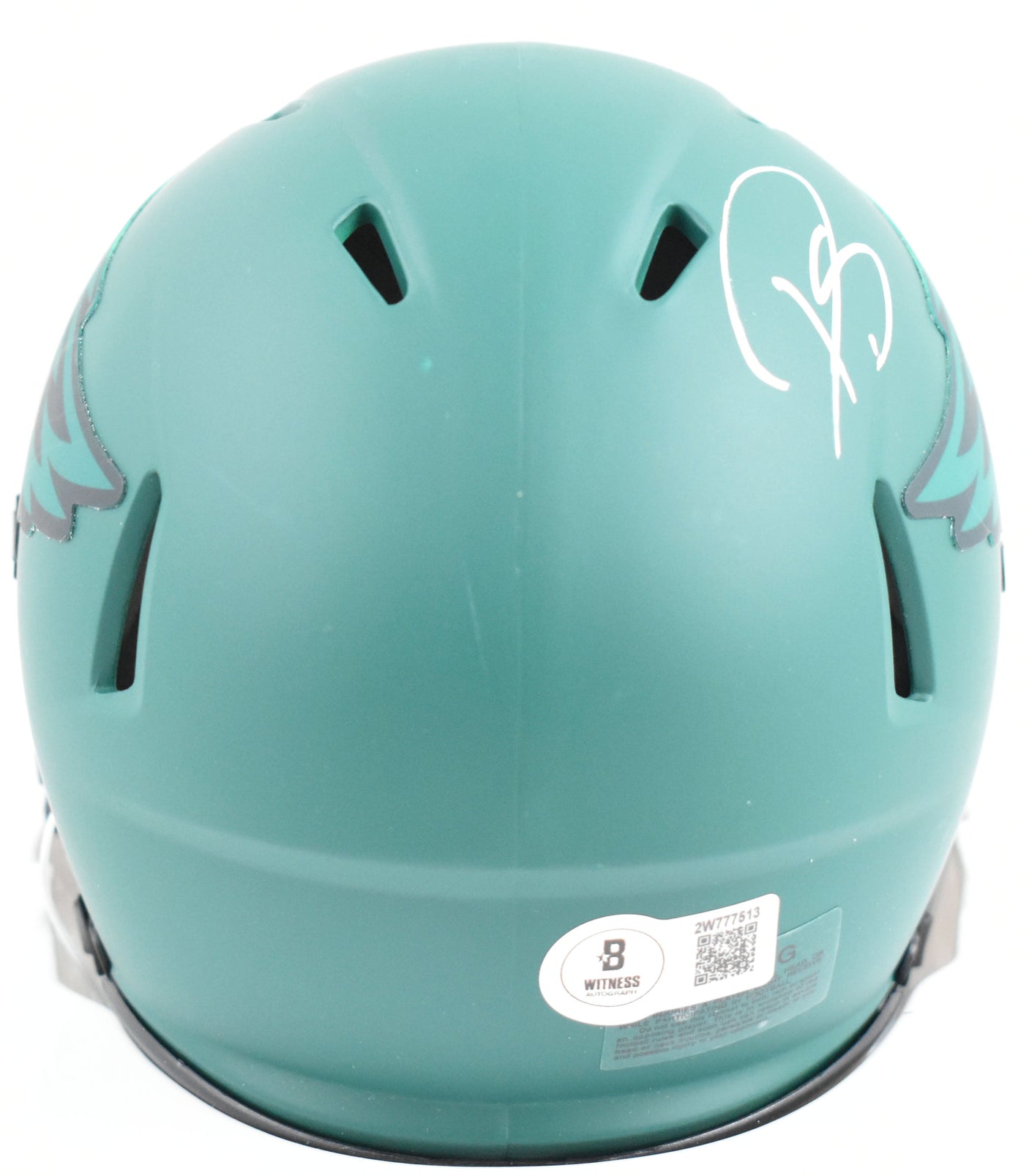 Darius Slay Autographed Eagles Rave Speed Mini Helmet- Beckett W Hologram *White