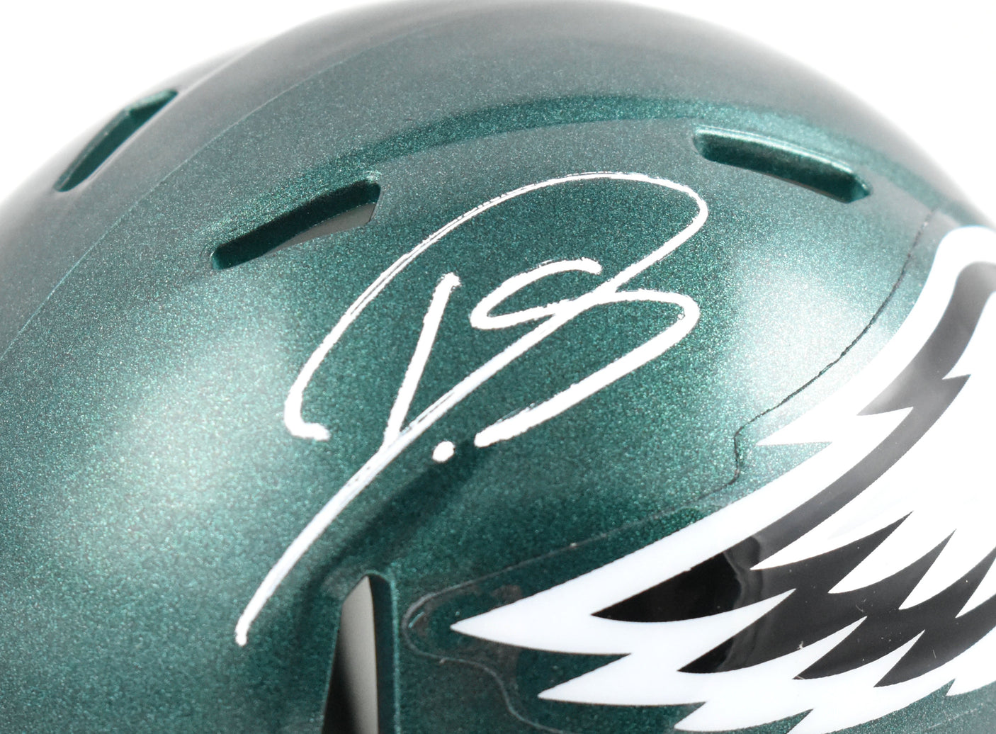 Darius Slay Autographed Eagles Speed Mini Helmet- Beckett W Hologram *White