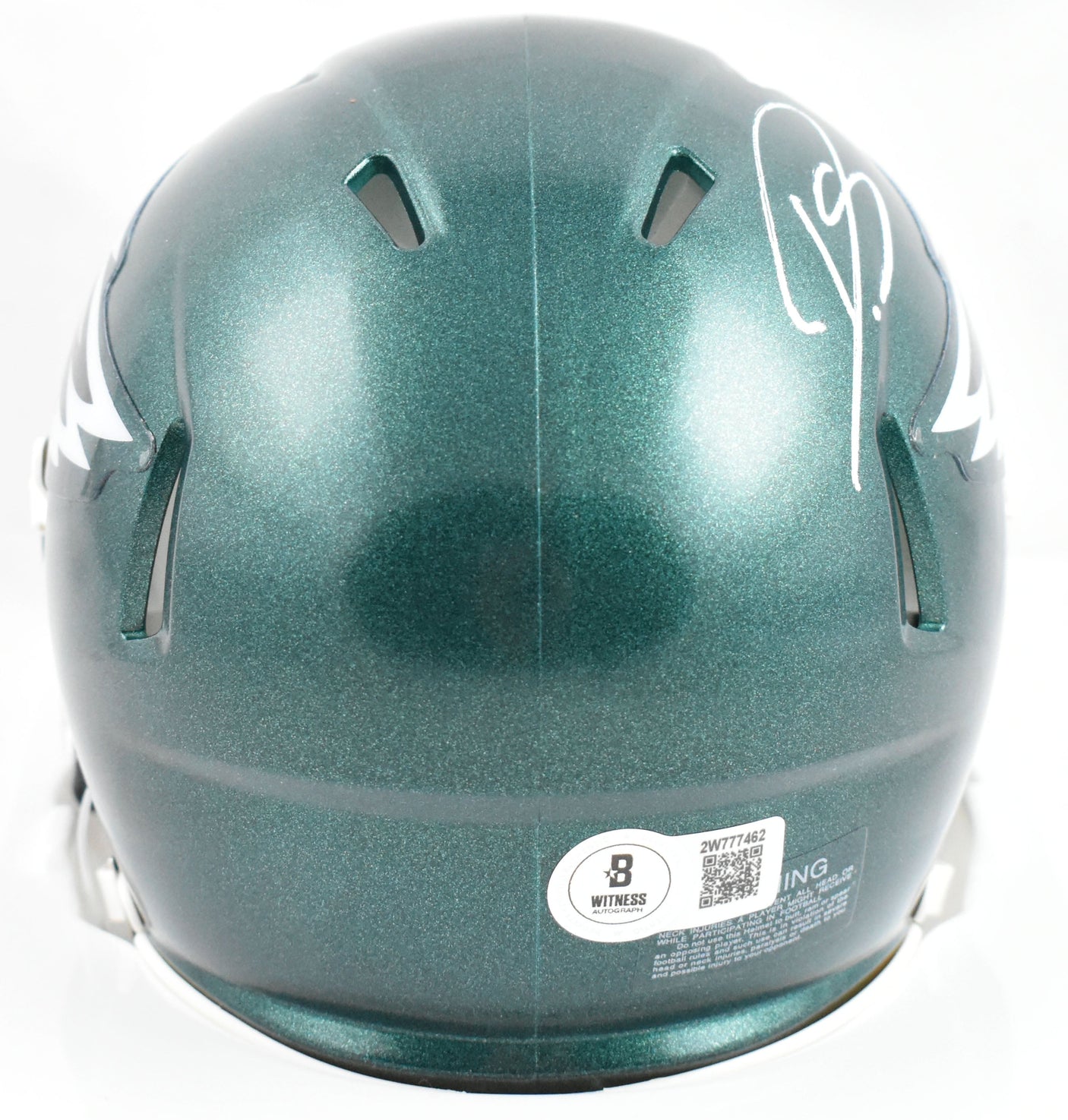 Darius Slay Autographed Eagles Speed Mini Helmet- Beckett W Hologram *White