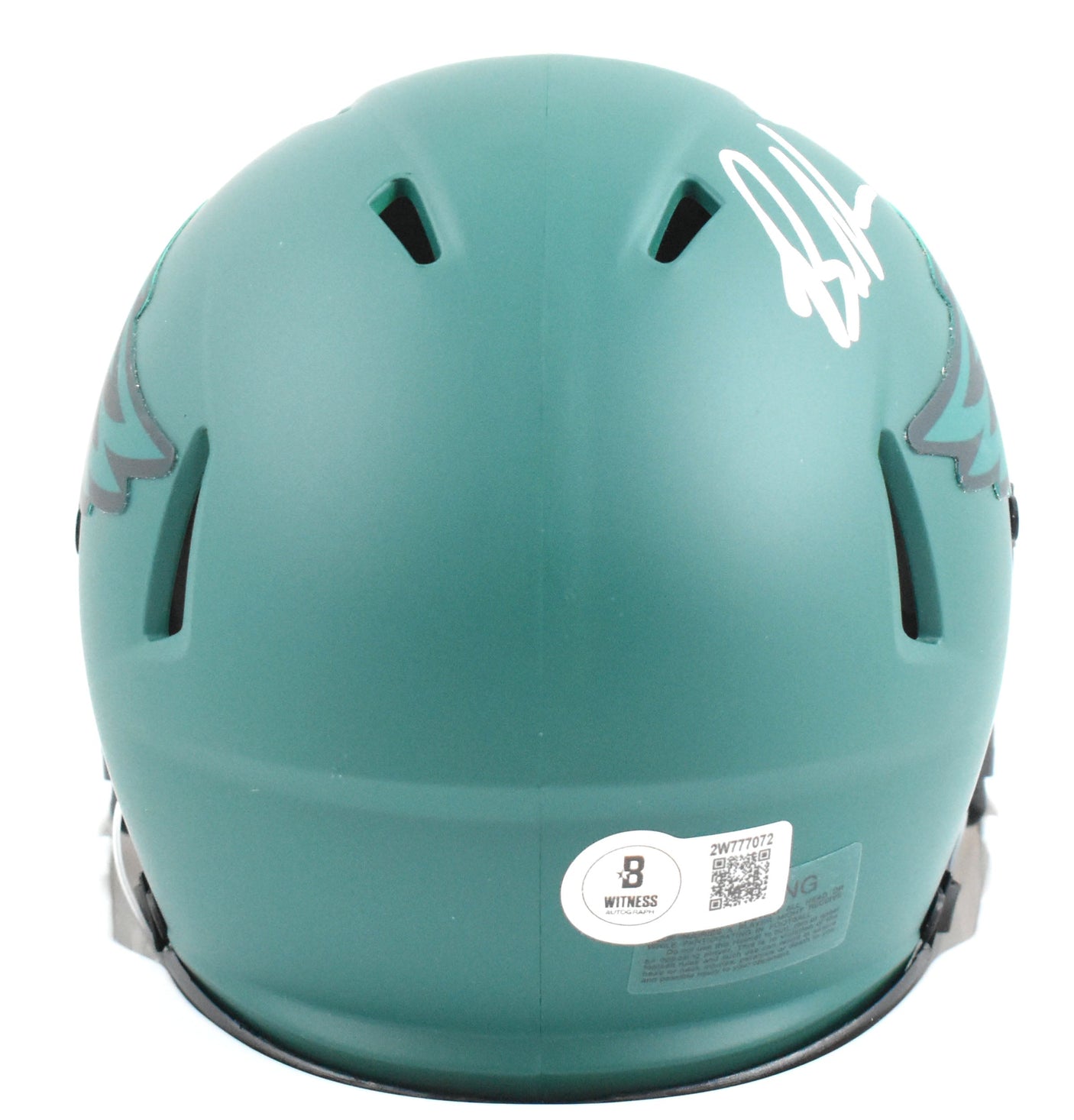Brandon Graham Autographed Eagles Rave Speed Mini Helmet - Beckett W Hologram