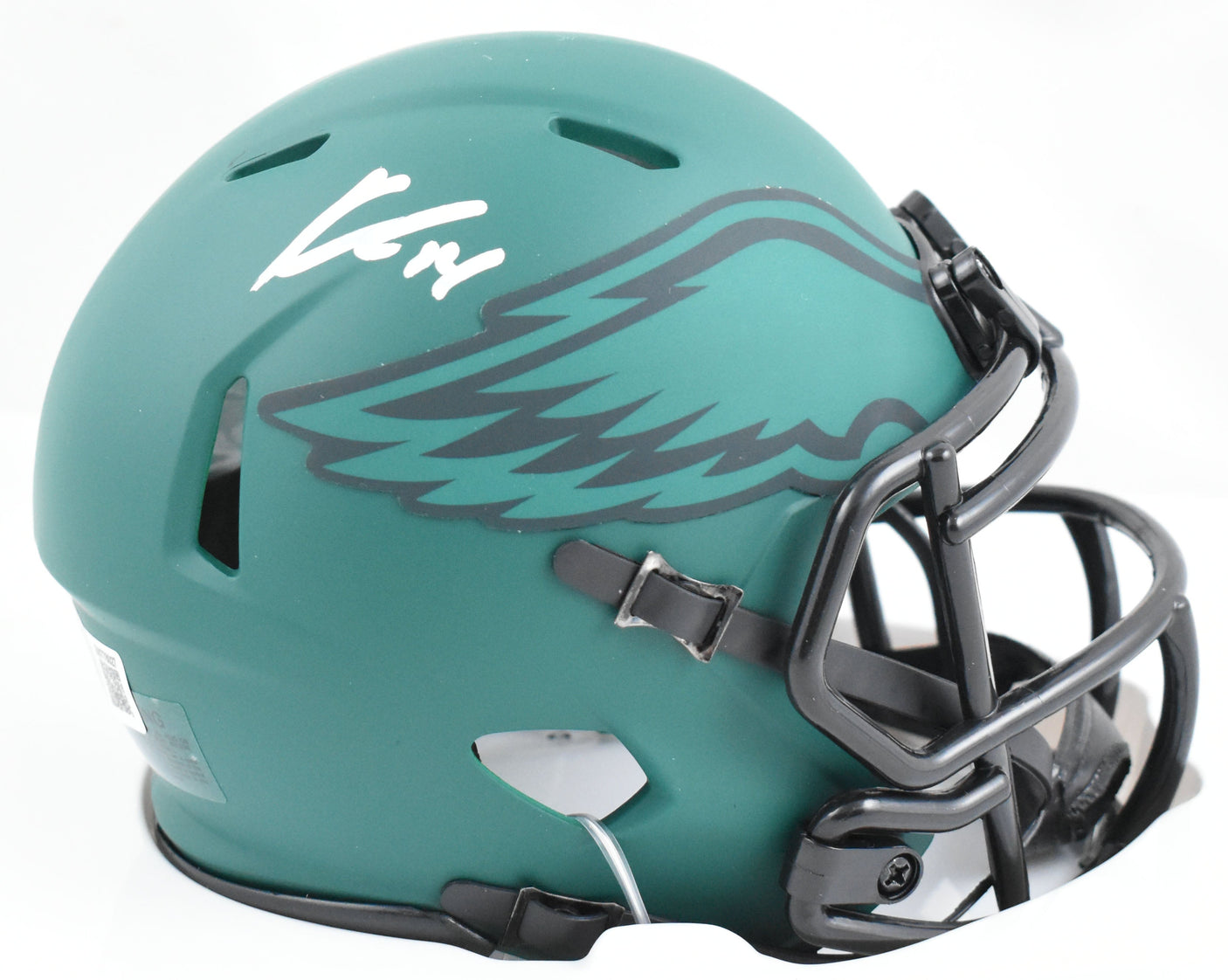 Kenneth Gainwell Autographed Eagles Rave Speed Mini Helmet - Beckett W Hologram