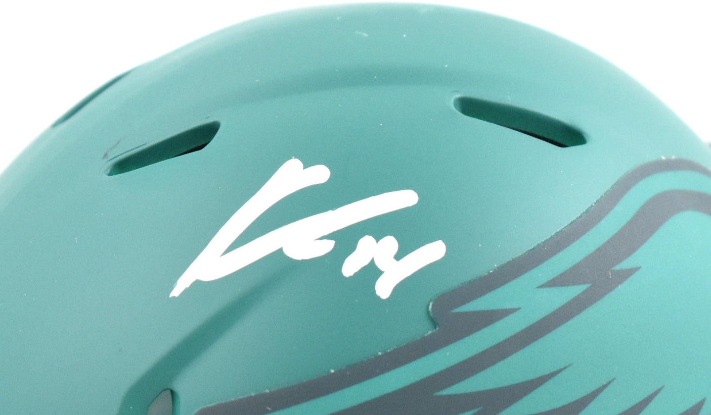 Kenneth Gainwell Autographed Eagles Rave Speed Mini Helmet - Beckett W Hologram