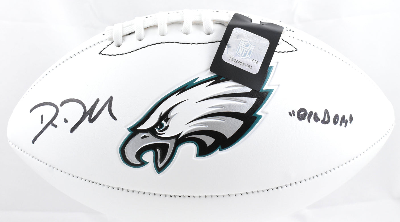 Dom DiSandro Signed Philadelphia Eagles Logo Football Big Dom Beckett W Hologram