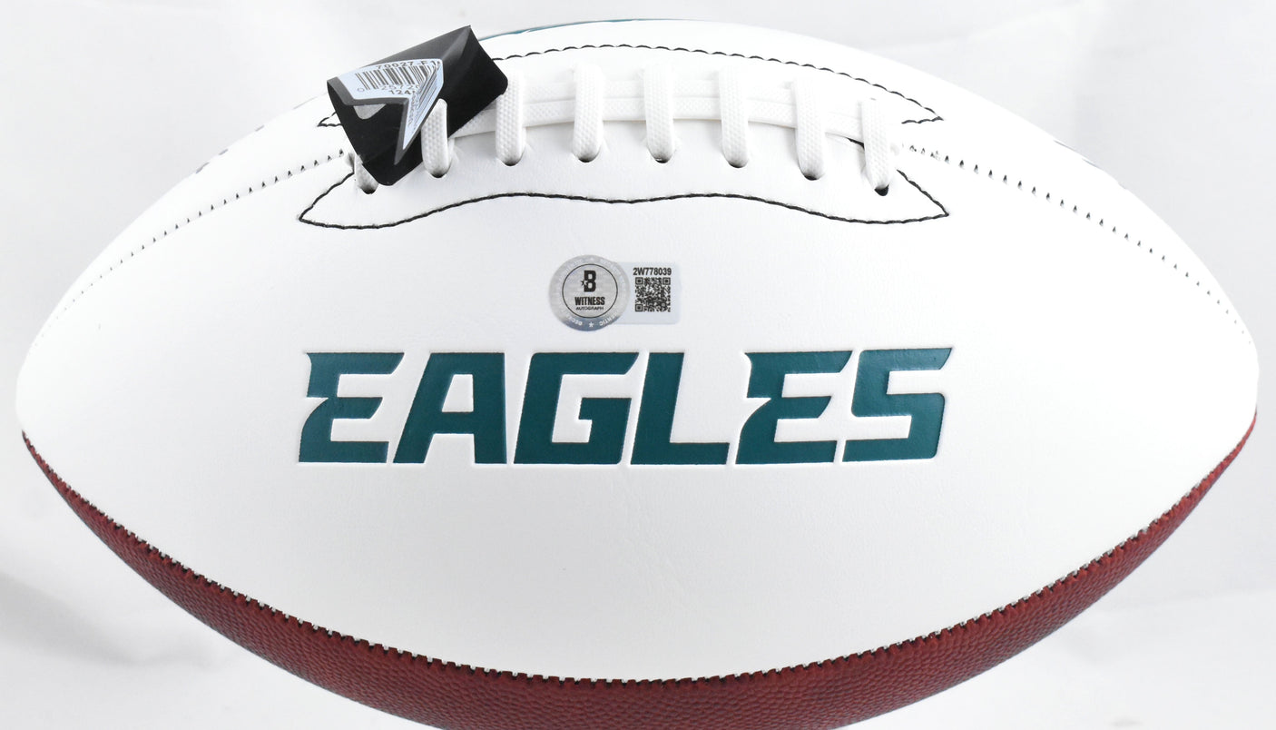 Kenneth Gainwell Autographed Eagles Logo Football SB Champs - Beckett W Hologram
