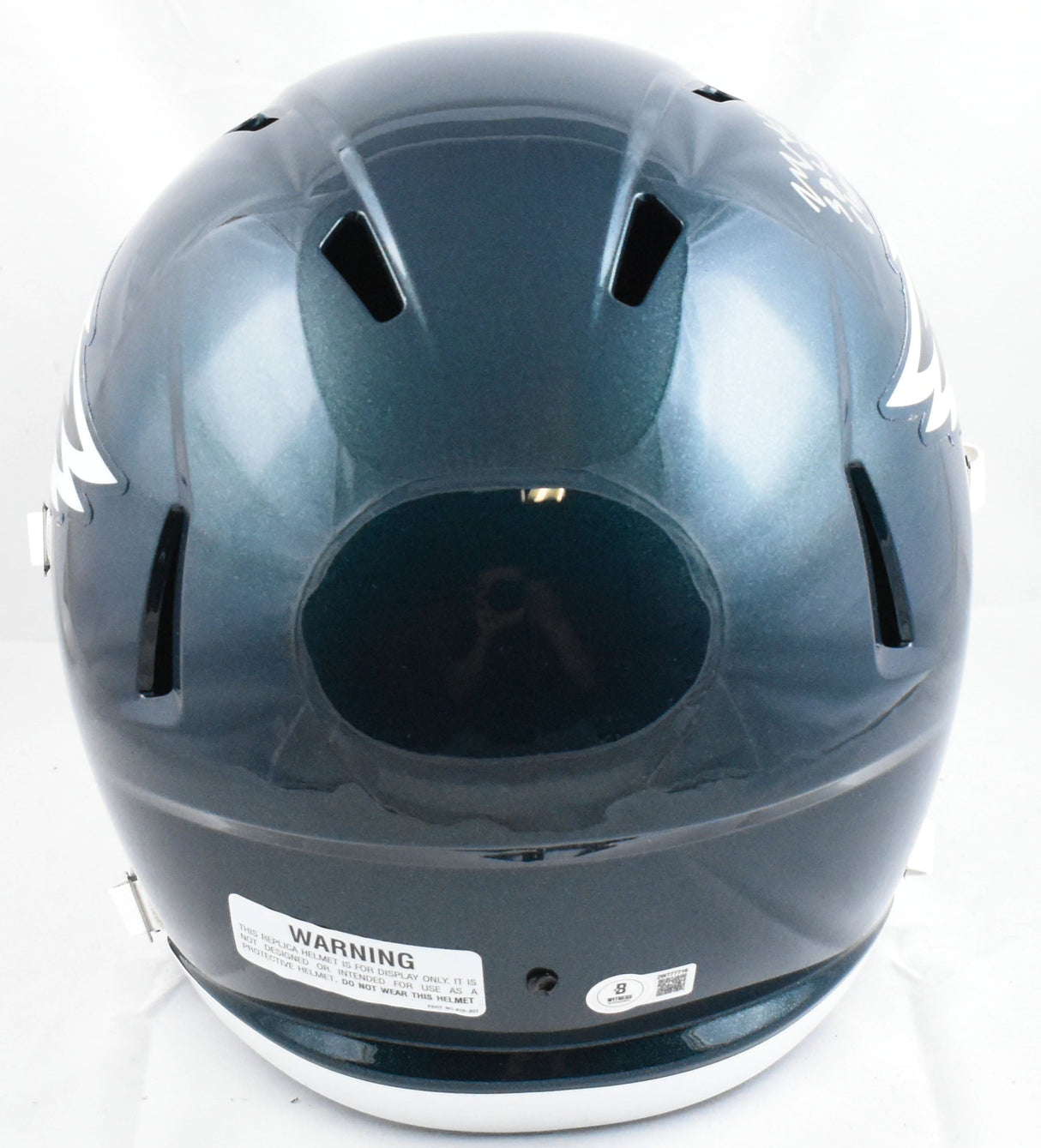 Milton Williams Autographed Eagles F/S Speed Helmet SB Champs - Beckett W Holo