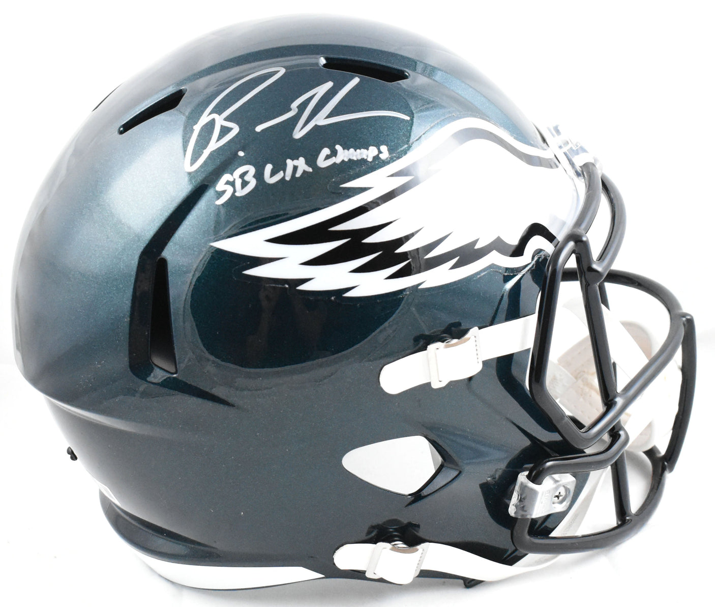 Brandon Graham Autographed Eagles F/S Speed Helmet SB Champs Beckett W Hologram