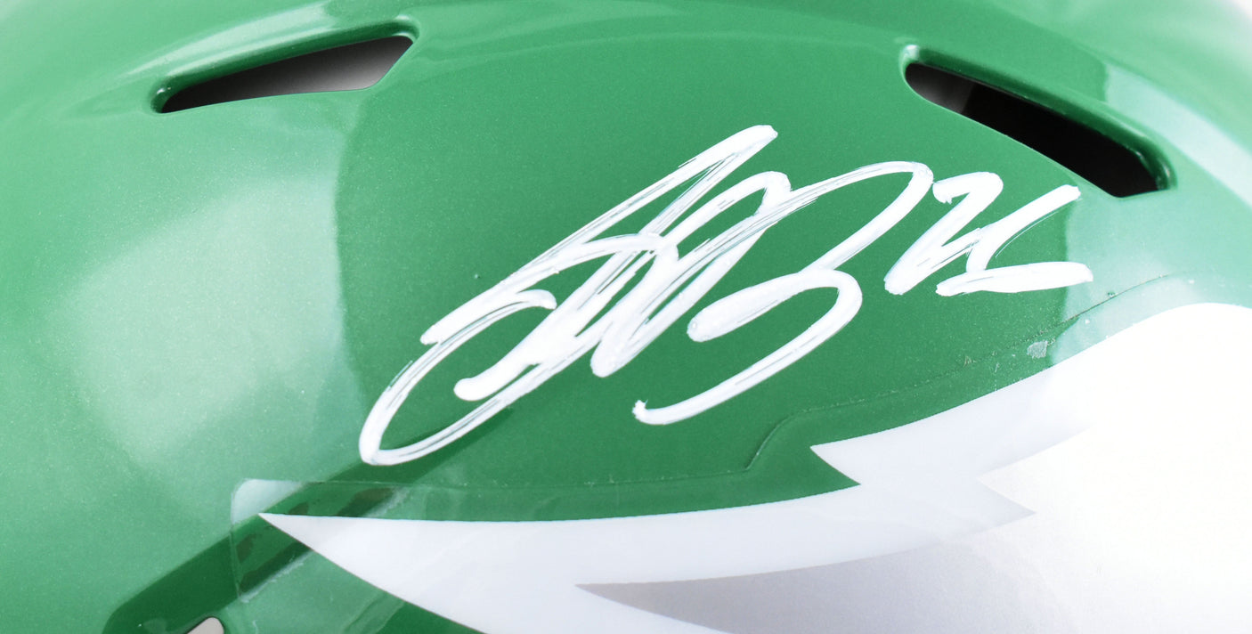 Saquon Barkley Signed Eagles F/S Alt 2023 Speed Authentic Helmet Beckett W Holo