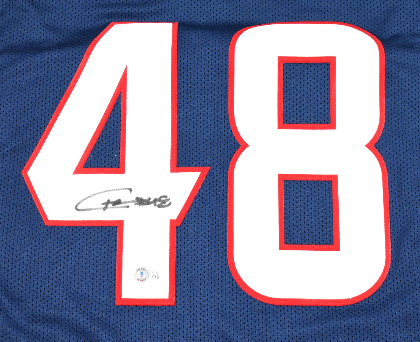 Christian Harris Autographed Blue Pro Style Jersey - Beckett W Hologram