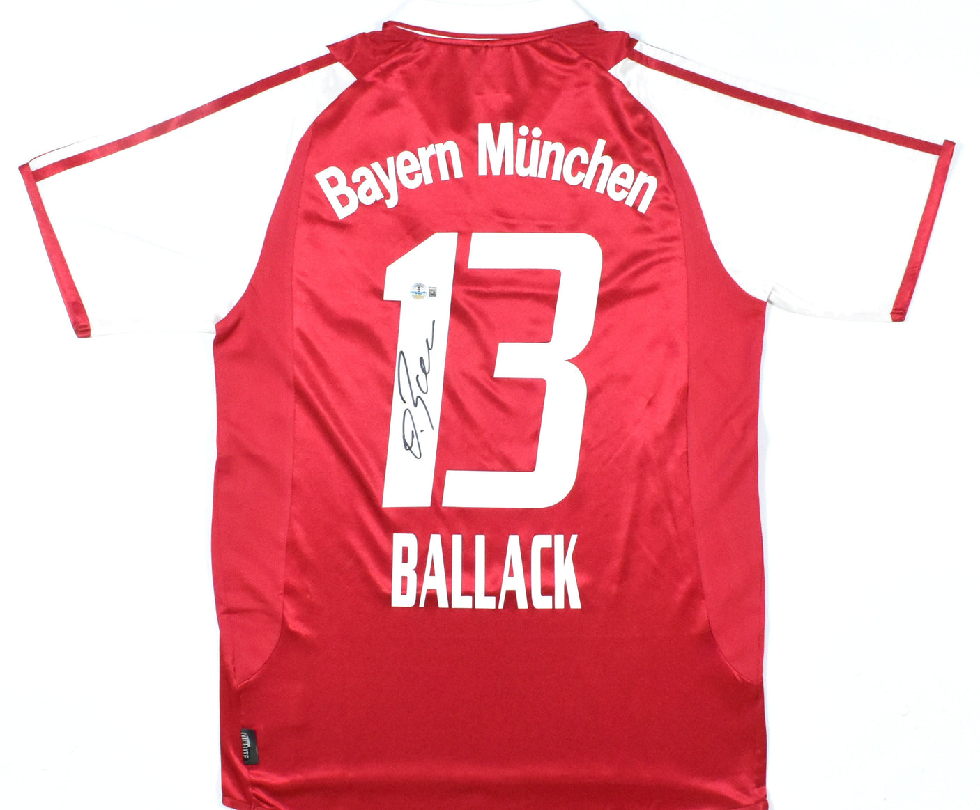 Michael Ballack Signed Bayern Munich Home Red Soccer Jersey #13 Beckett W Holo