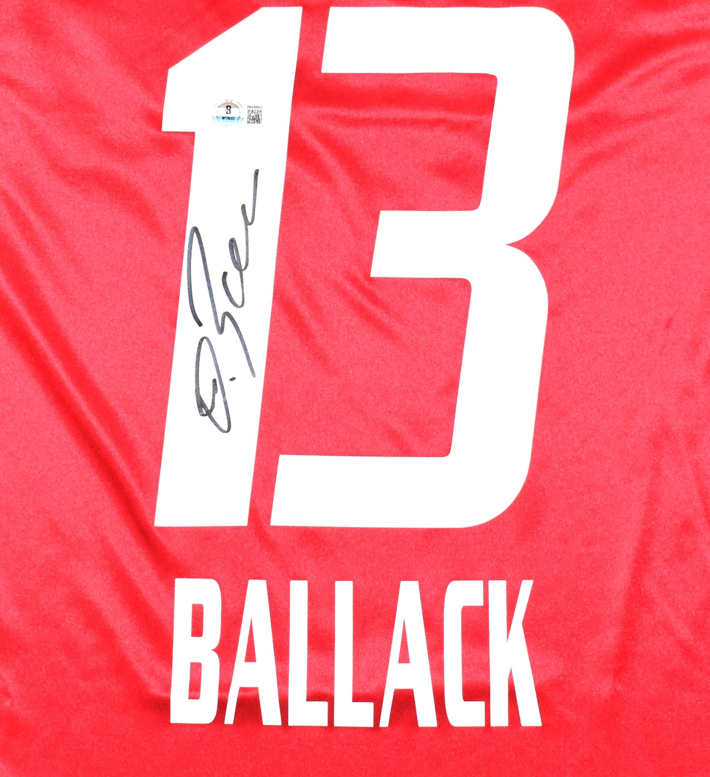 Michael Ballack Signed Bayern Munich Home Red Soccer Jersey #13 Beckett W Holo