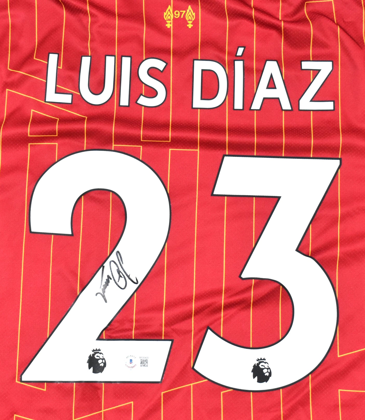 Luis Diaz Signed Liverpool FC Home Red Soccer Jersey #23 - Beckett Hologram