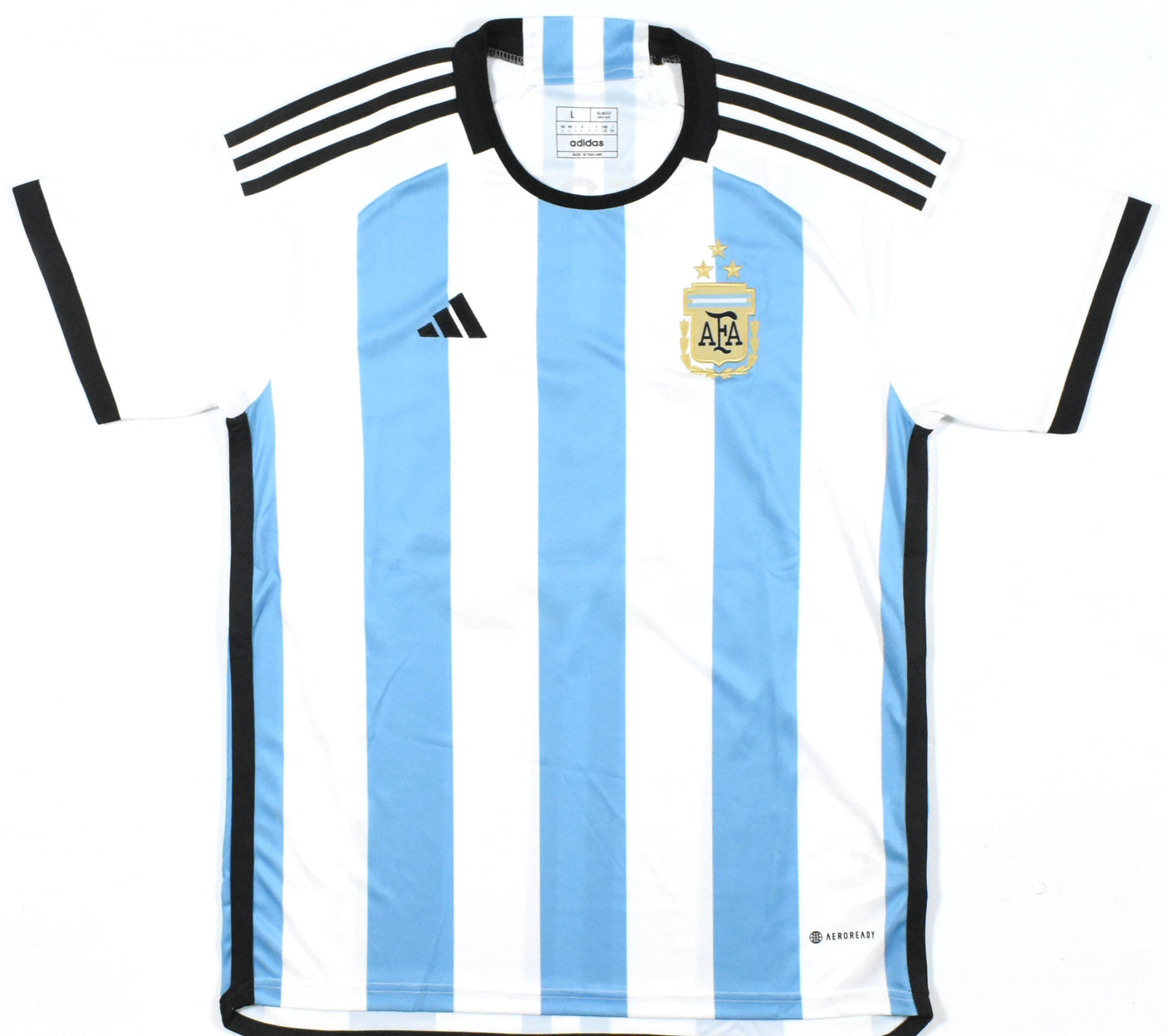 Lionel Messi Signed Argentina FC Soccer White Jersey #10 - Beckett W Hologram