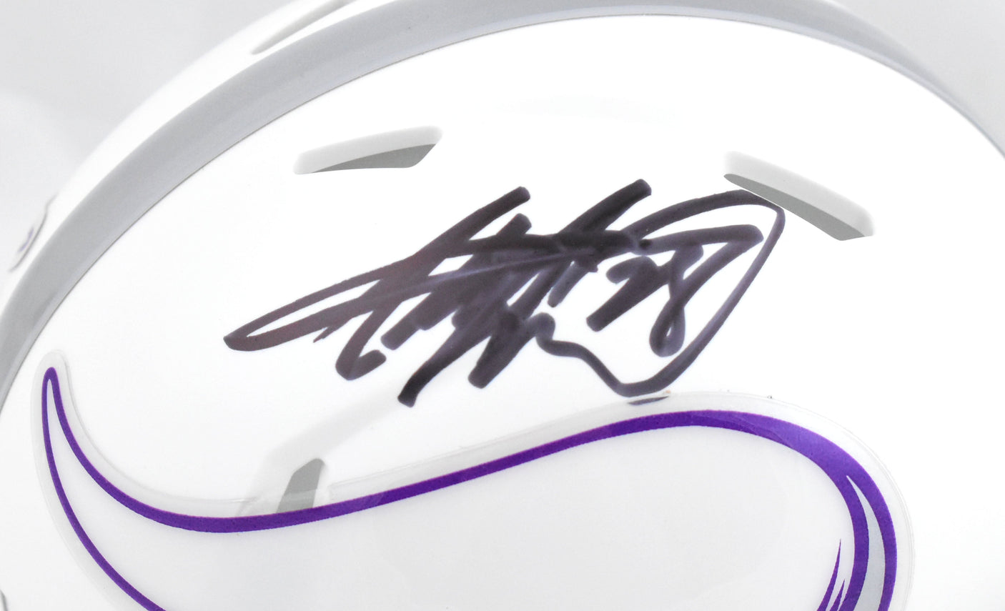 Adrian Peterson Autographed Vikings Alt 24 Speed Mini Helmet-Beckett W Hologram