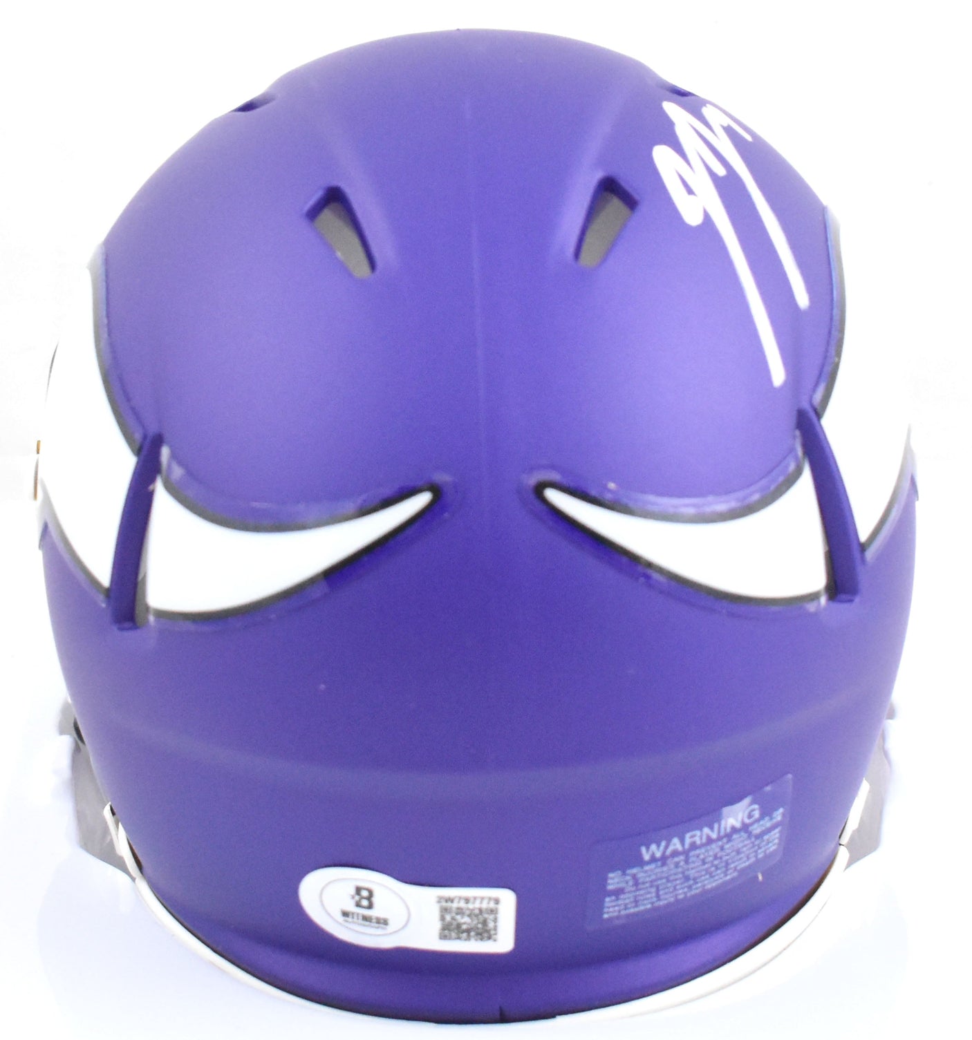 JJ McCarthy Autographed Minnesota Vikings Speed Mini Helmet Beckett W Hologram