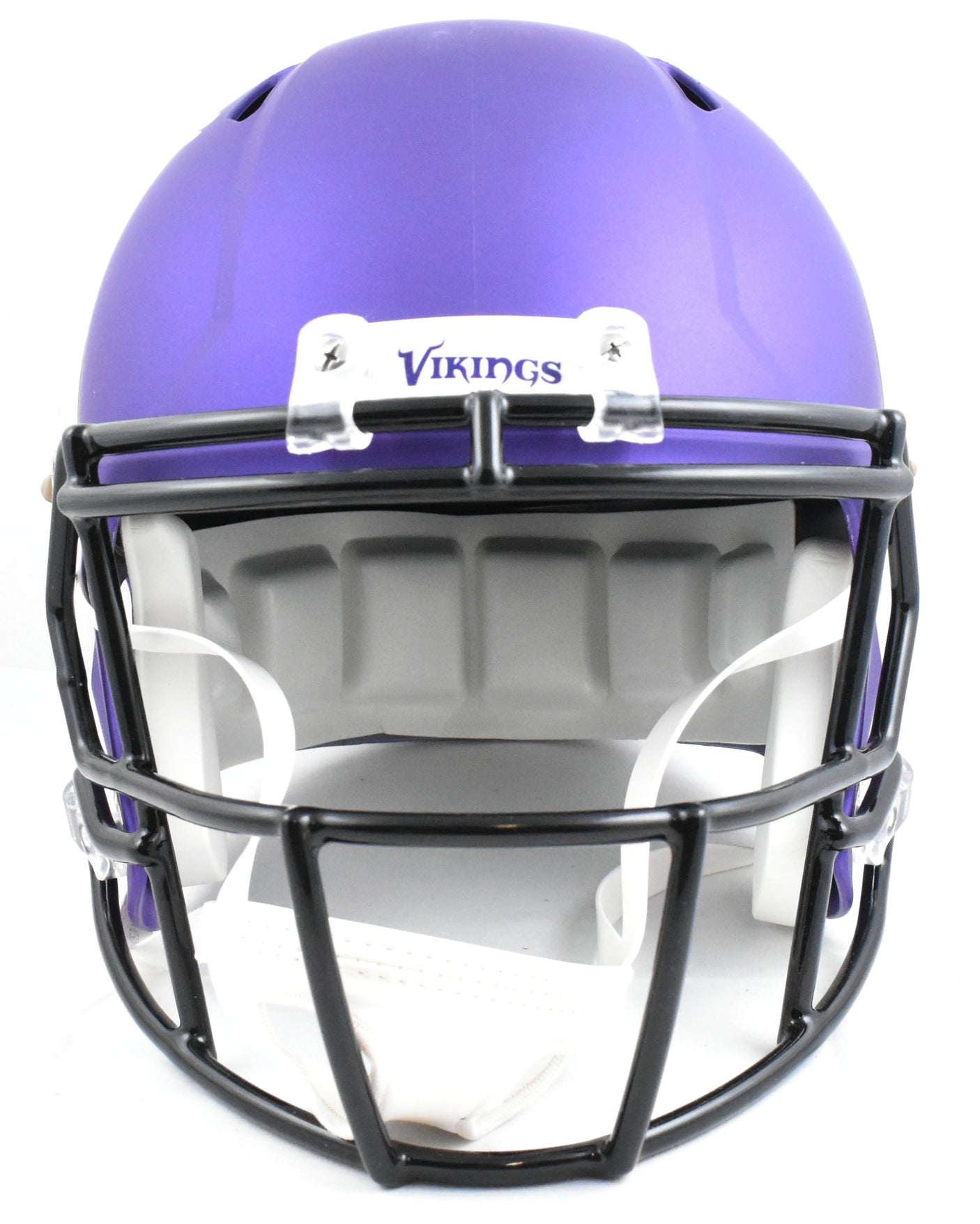 JJ McCarthy Autographed Vikings F/S Speed Helmet - Beckett W Hologram *White