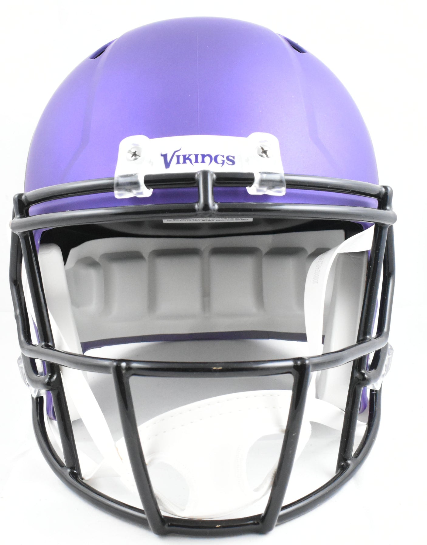 JJ McCarthy Autographed Vikings F/S Speed Helmet - Beckett W Hologram *Silver