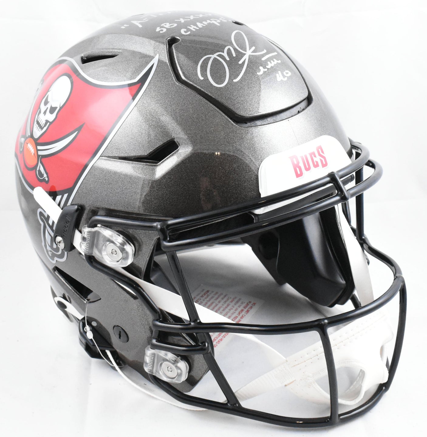 Mike Alstott Signed Buccaneers F/S SpeedFlex Helmet SB Champs A Train Beckett W