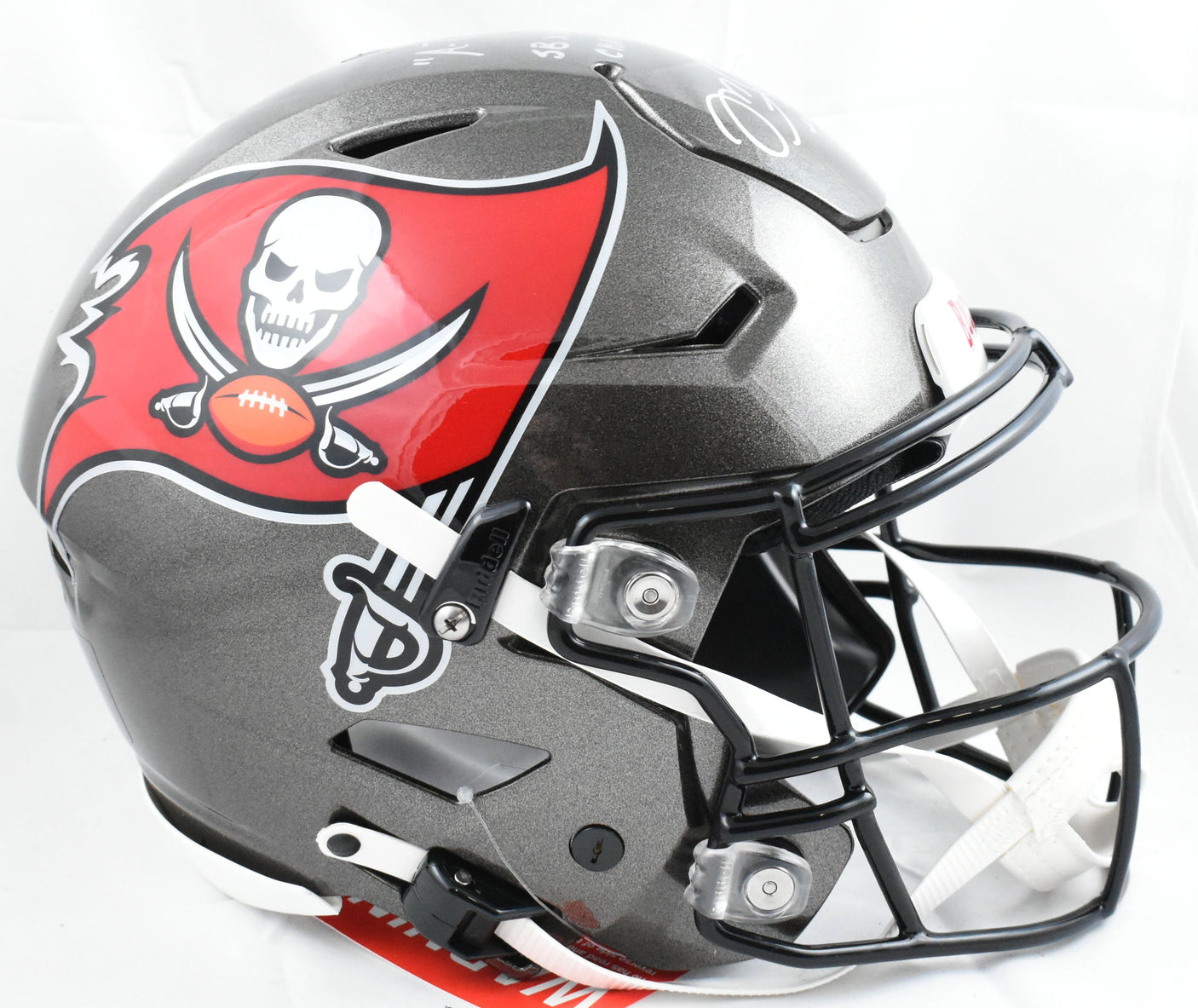 Mike Alstott Signed Buccaneers F/S SpeedFlex Helmet SB Champs A Train Beckett W