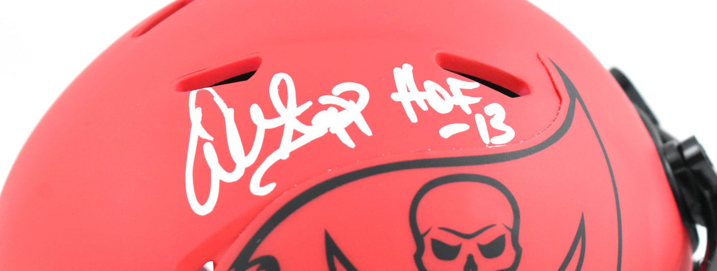 Warren Sapp Autographed Buccaneers Rave Speed Mini Helmet - Beckett W Hologram