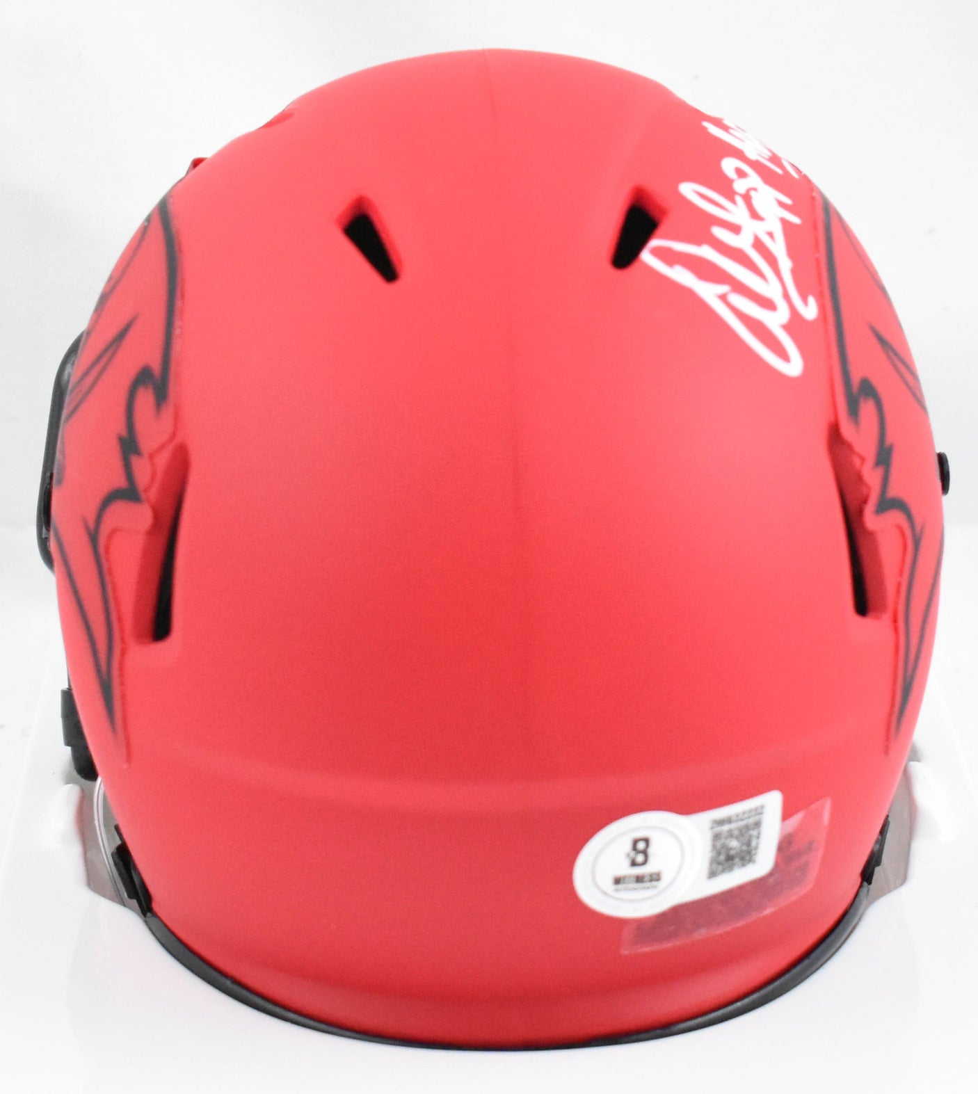 Warren Sapp Autographed Buccaneers Rave Speed Mini Helmet - Beckett W Hologram