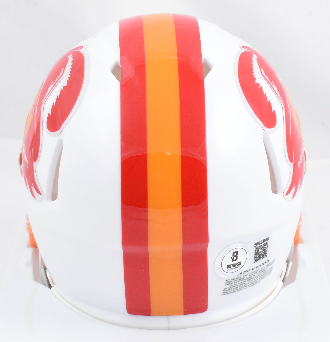 Mike Alstott Autographed Buccaneers 76-96 Speed Mini Helmet - Beckett W Hologram