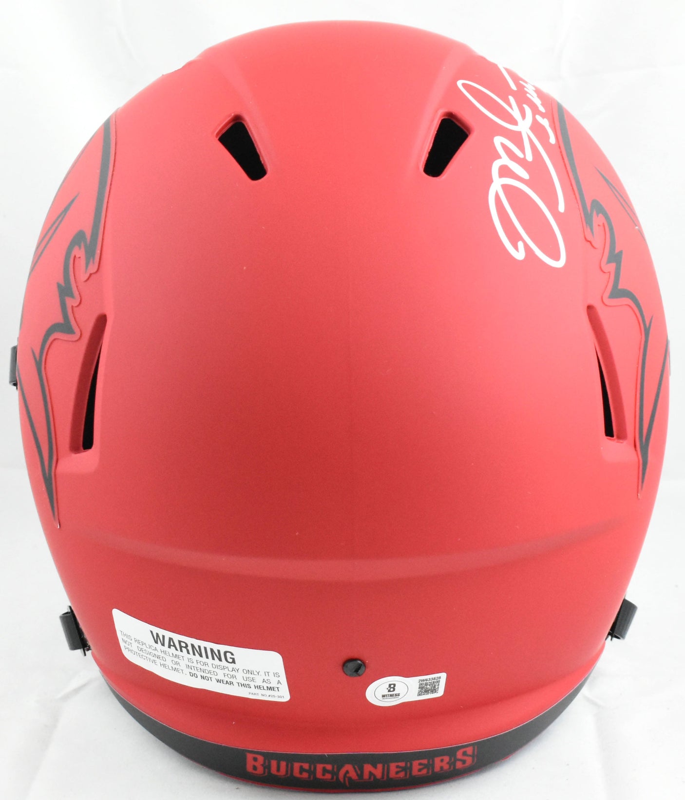 Mike Alstott Signed Buccaneers F/S Rave Speed Helmet SB Champs A Train Beckett W