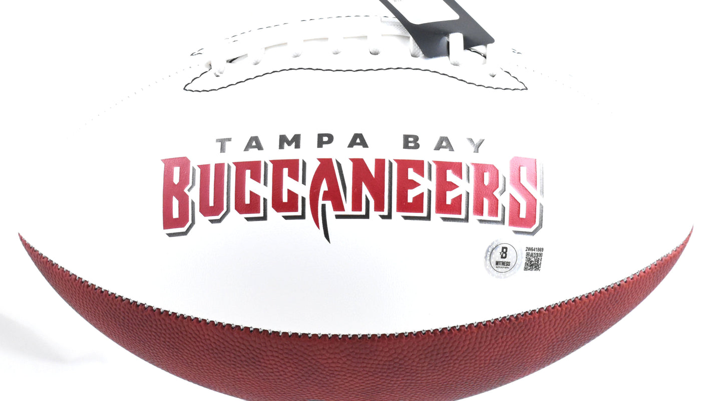 Warren Sapp Autographed Tampa Bay Buccaneers Logo Football HOF - Beckett W Holo
